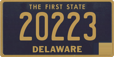 DE license plate 20223