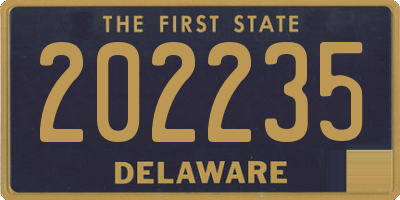 DE license plate 202235