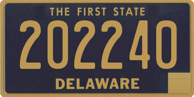 DE license plate 202240