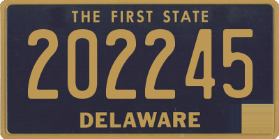 DE license plate 202245