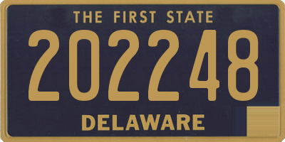 DE license plate 202248