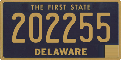 DE license plate 202255