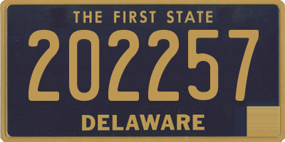 DE license plate 202257