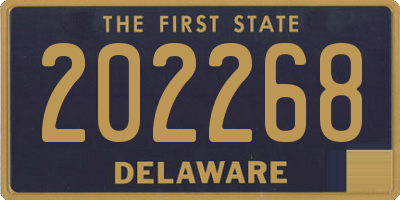 DE license plate 202268