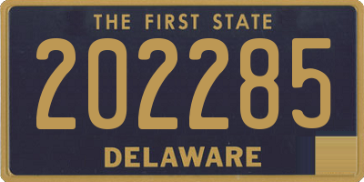 DE license plate 202285