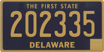 DE license plate 202335