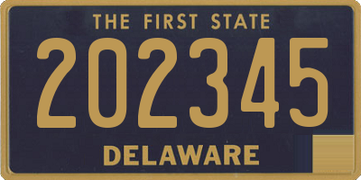 DE license plate 202345