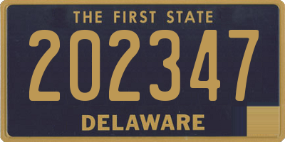 DE license plate 202347