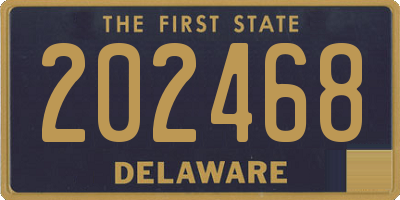 DE license plate 202468