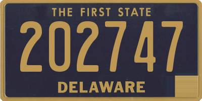 DE license plate 202747