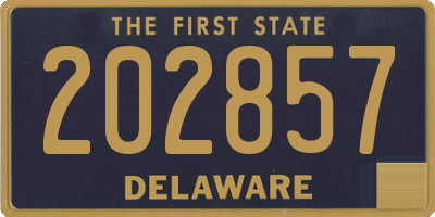 DE license plate 202857