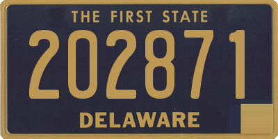 DE license plate 202871