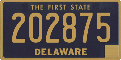 DE license plate 202875