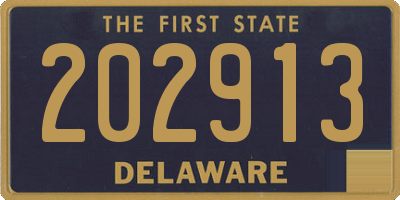 DE license plate 202913
