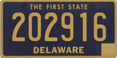 DE license plate 202916