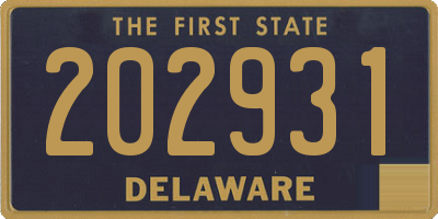 DE license plate 202931