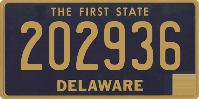 DE license plate 202936