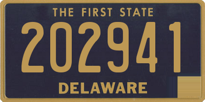 DE license plate 202941