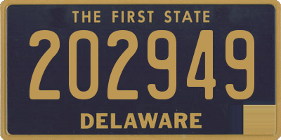 DE license plate 202949