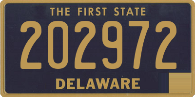 DE license plate 202972