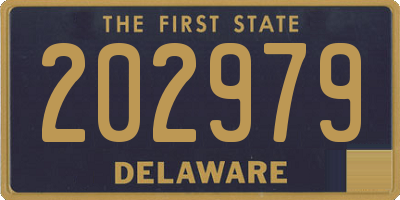 DE license plate 202979