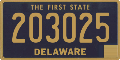 DE license plate 203025