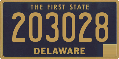 DE license plate 203028