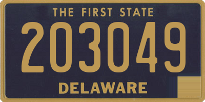 DE license plate 203049