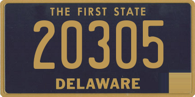 DE license plate 20305