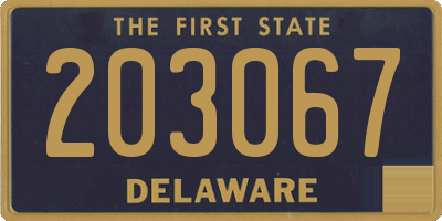 DE license plate 203067