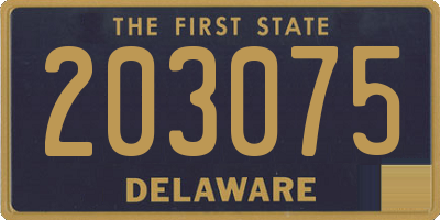 DE license plate 203075