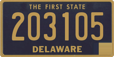 DE license plate 203105