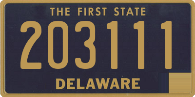 DE license plate 203111