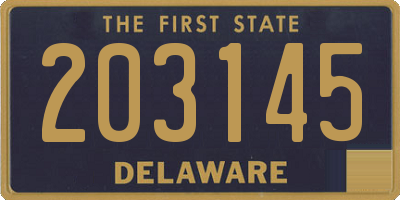 DE license plate 203145