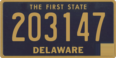 DE license plate 203147