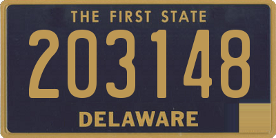 DE license plate 203148