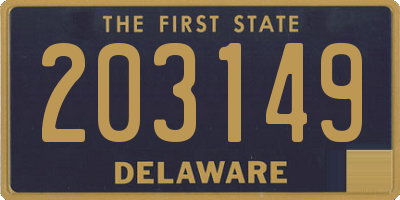 DE license plate 203149