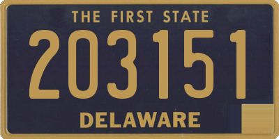 DE license plate 203151