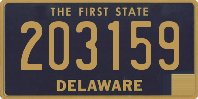 DE license plate 203159