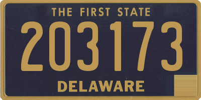 DE license plate 203173