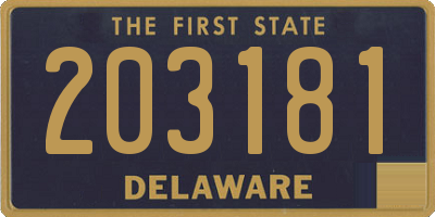 DE license plate 203181