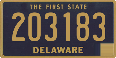 DE license plate 203183