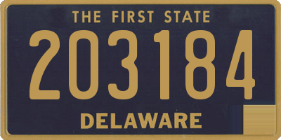 DE license plate 203184