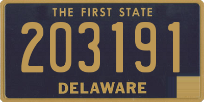 DE license plate 203191