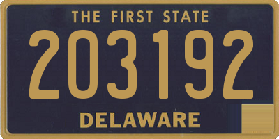 DE license plate 203192