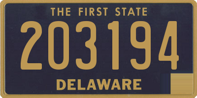 DE license plate 203194