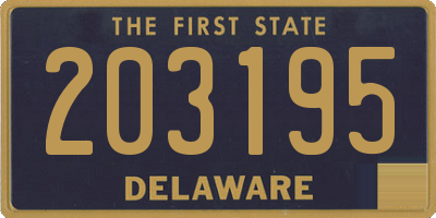 DE license plate 203195