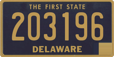 DE license plate 203196