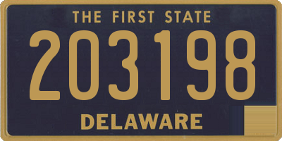 DE license plate 203198