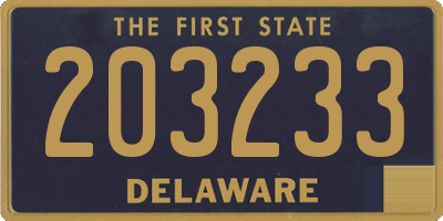 DE license plate 203233